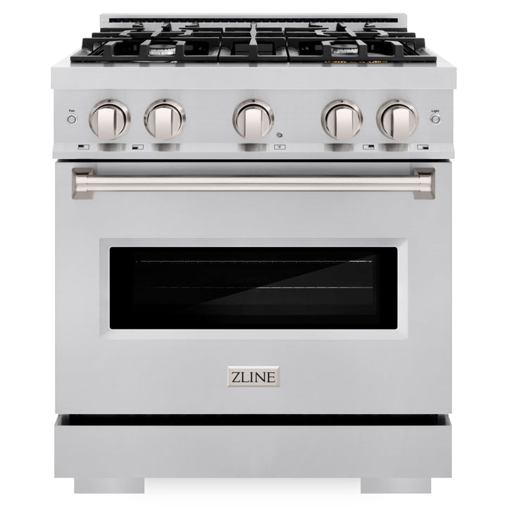 ZLINE 30" 4.2 cu. ft. Classic Dual Fuel Range with 4 Burners in Stainless Steel, CDR30