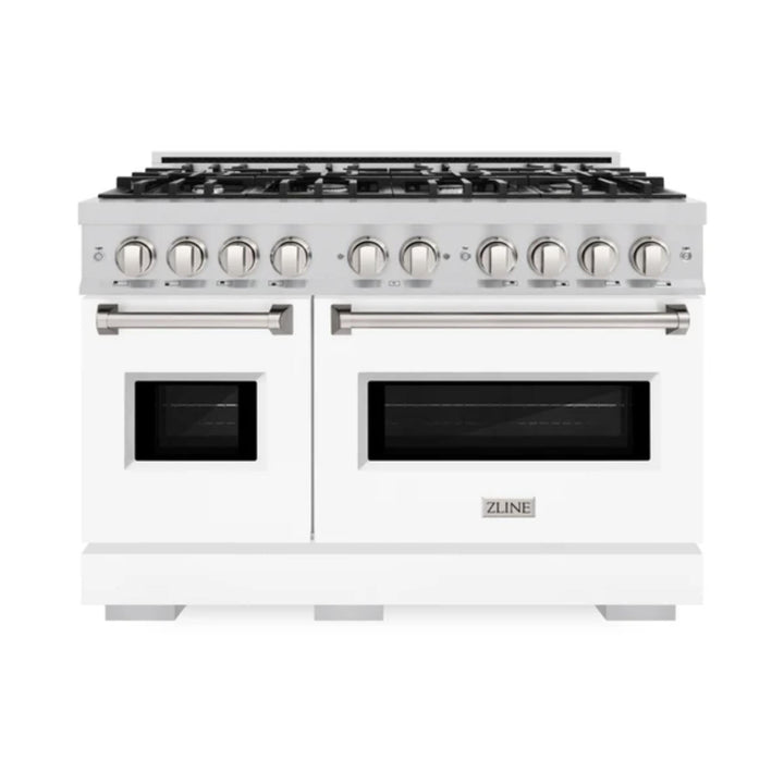 ZLINE Classic Dual Fuel Ranges with White Matte Door