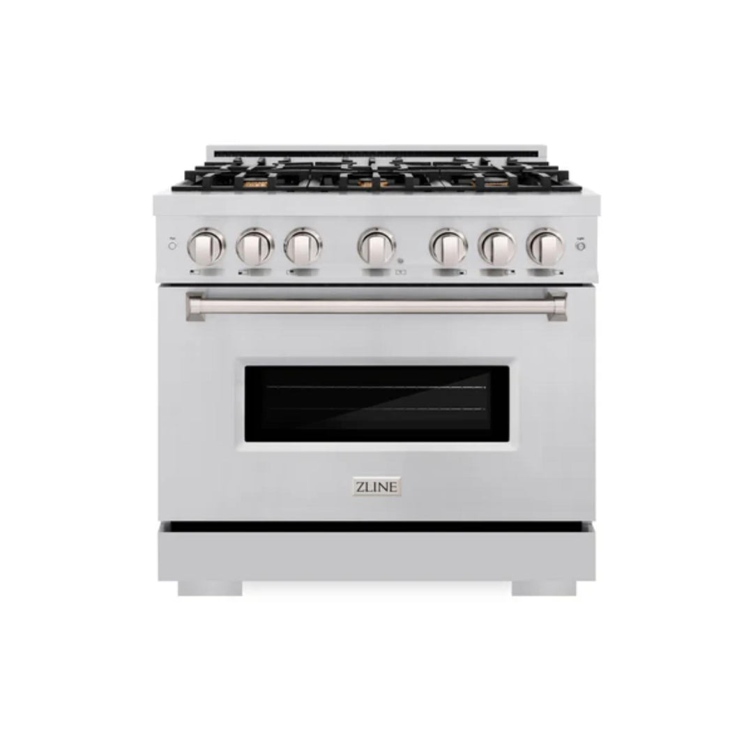 ZLINE Classic Gas Range with Convection Gas Oven in Stainless Steel with Brass Burners