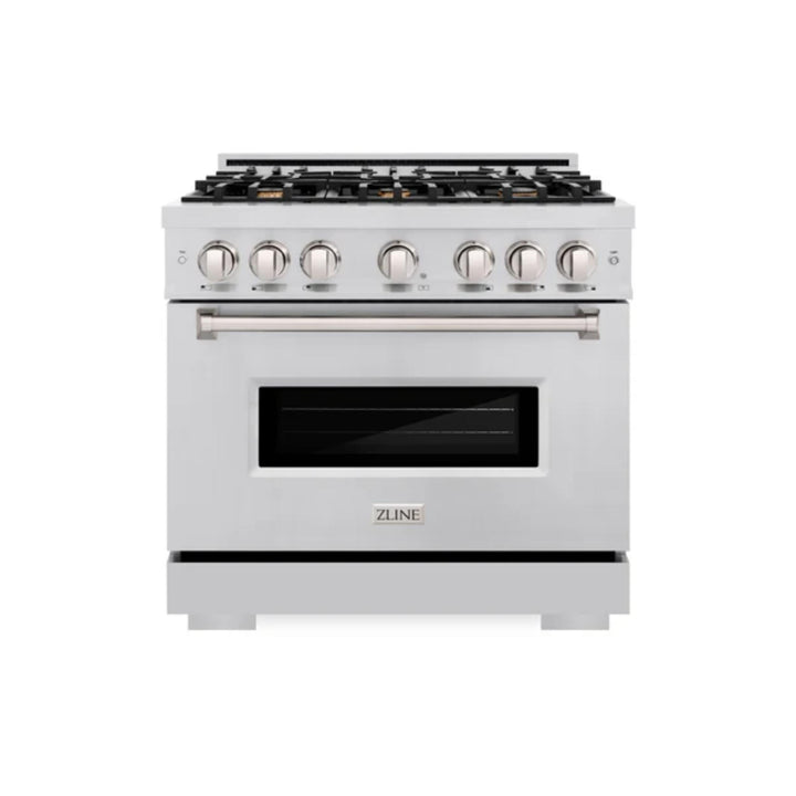 ZLINE Classic Gas Range with Convection Gas Oven in Stainless Steel with Brass Burners