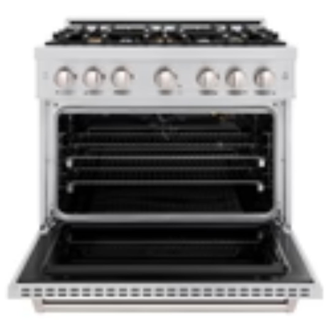 ZLINE Classic Gas Range with Convection Gas Oven in Stainless Steel with Brass Burners