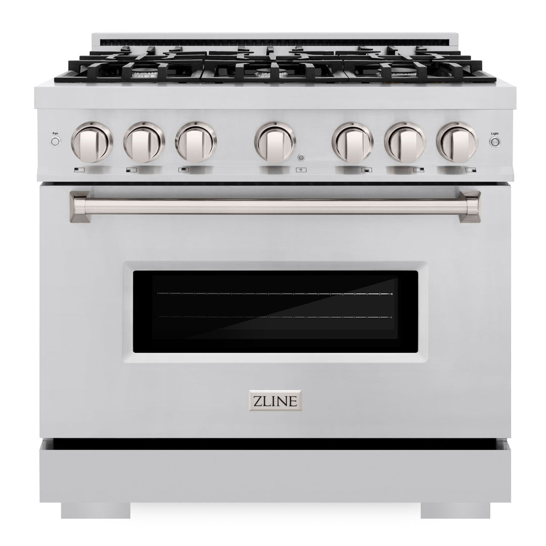 ZLINE 36" 5.2 cu. ft. Classic Dual Fuel Range with 6 Burners in Stainless Steel, CDR36