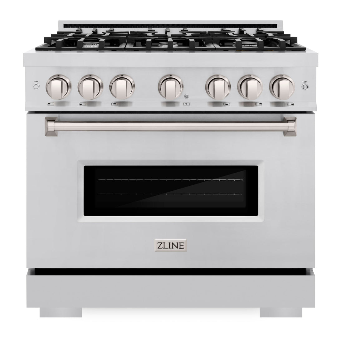 ZLINE 36" 5.2 cu. ft. Classic Gas Range with 6 Burners in Stainless Steel, CGR36