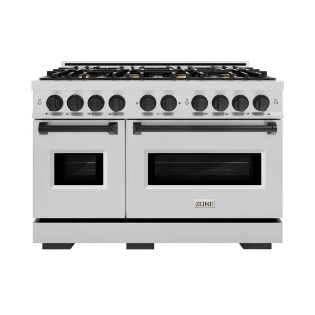 ZLINE Autograph Edition Classic Gas Range with Convection Gas Oven in Stainless Steel and Matte Black Accents