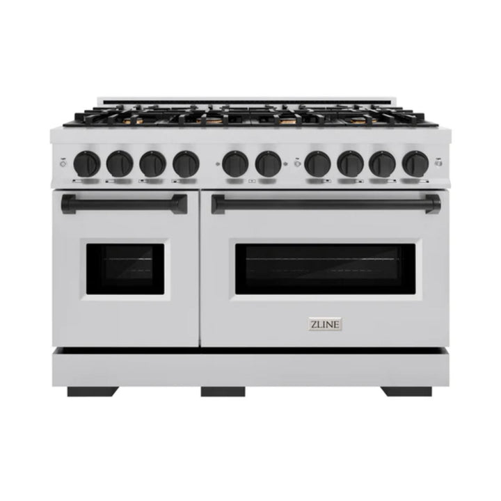 ZLINE Autograph Edition Classic Gas Range with Convection Gas Oven in Stainless Steel and Matte Black Accents