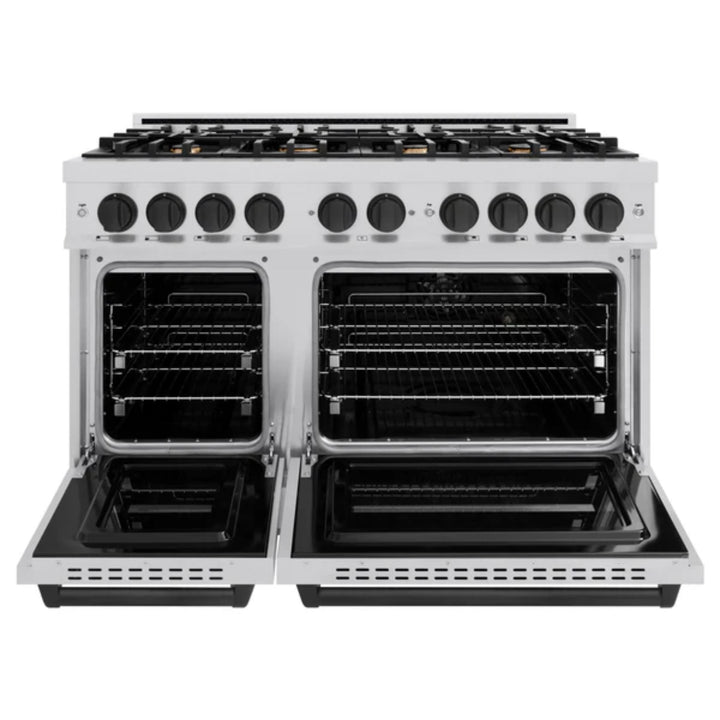 ZLINE Autograph Edition Classic Gas Range with Convection Gas Oven in Stainless Steel and Matte Black Accents