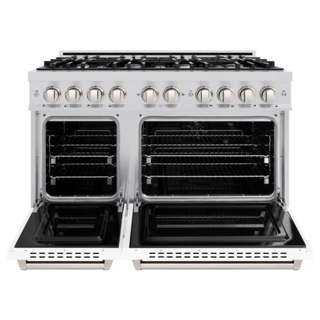 ZLINE Classic Gas Range in Stainless Steel with White Matte Doors