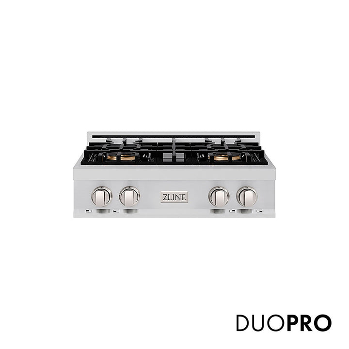 ZLINE 30 in. Classic Gas Rangetop with 4 Burner DuoPro™ Cooktop in Stainless Steel, Open Box-Excellent Condition