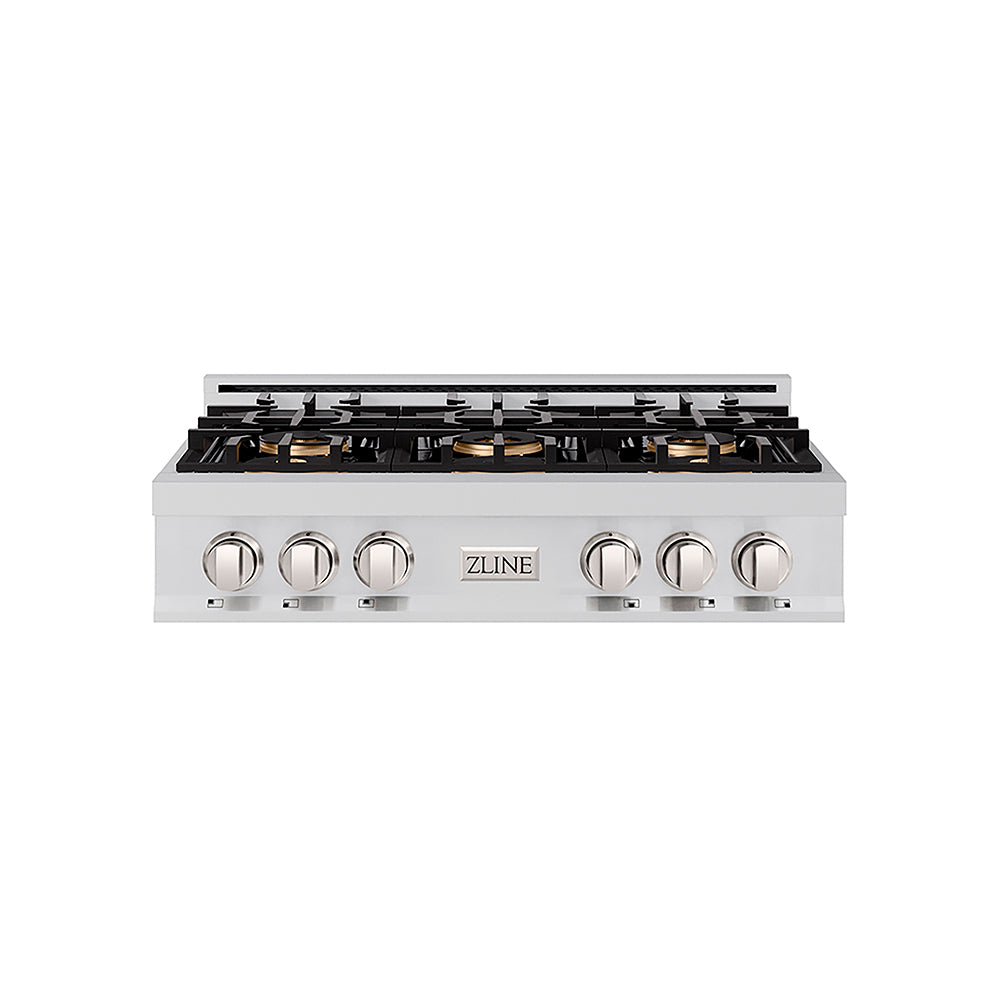 ZLINE 36 in. Classic Gas Rangetop with 6 Burner DuoPro™ Cooktop in Stainless Steel, Open Box-Excellent Condition
