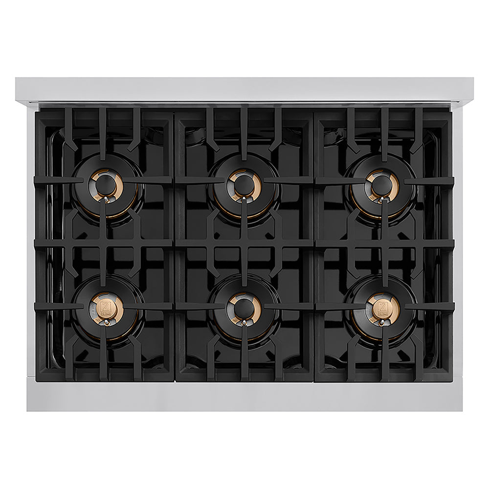 ZLINE 36 in. Classic Gas Rangetop with 6 Burner DuoPro™ Cooktop in Stainless Steel, Open Box-Excellent Condition