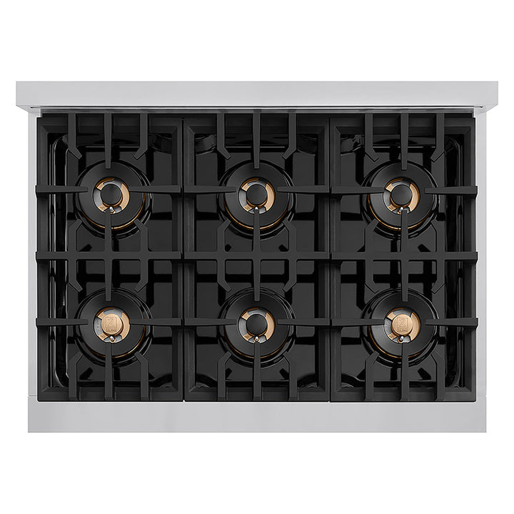 ZLINE 36 in. Classic Gas Rangetop with 6 Burner DuoPro™ Cooktop in Stainless Steel, Open Box-Excellent Condition