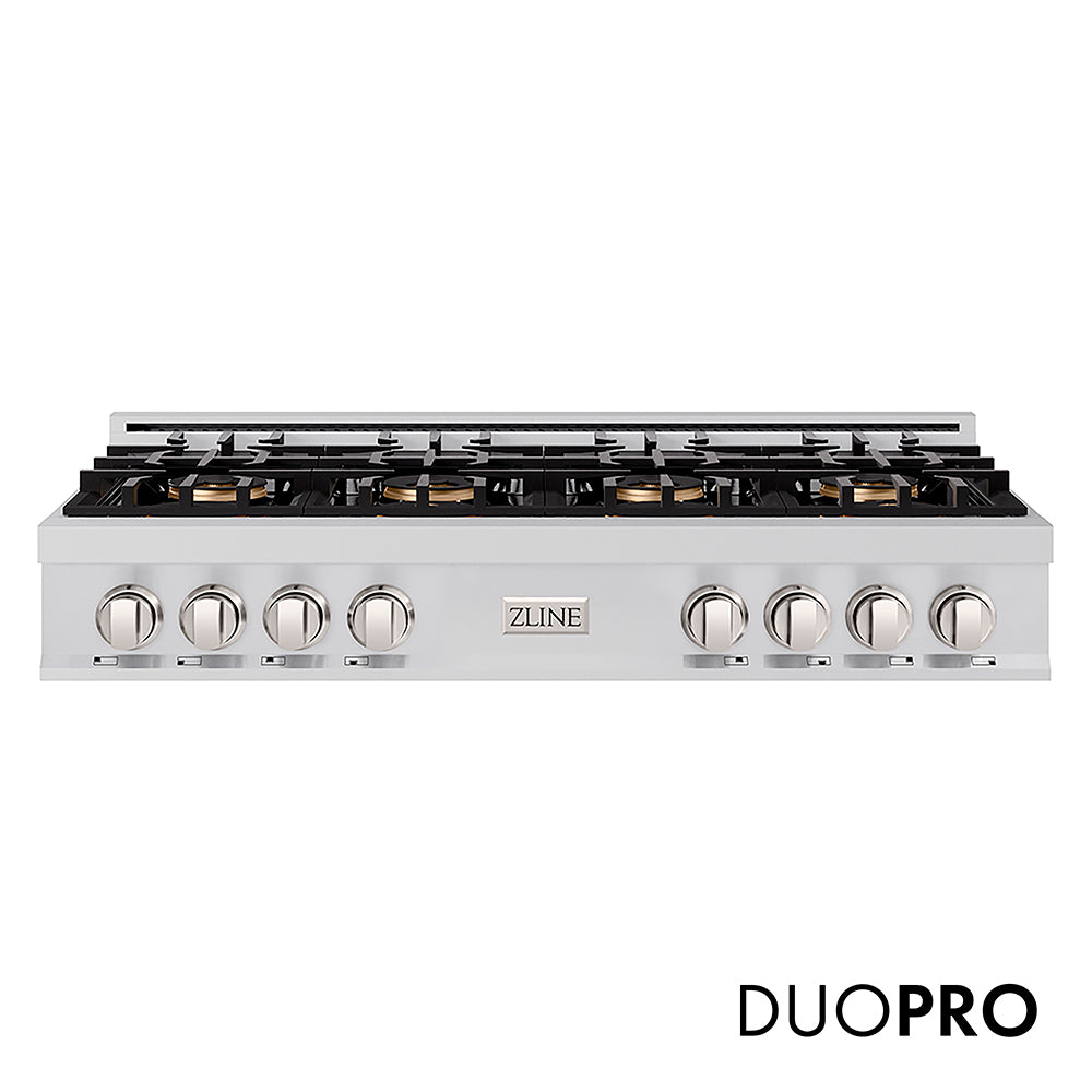 ZLINE 48 in. Classic Gas Rangetop with 8 Burner DuoPro™ Cooktop in Stainless Steel, Open Box-Excellent Condition