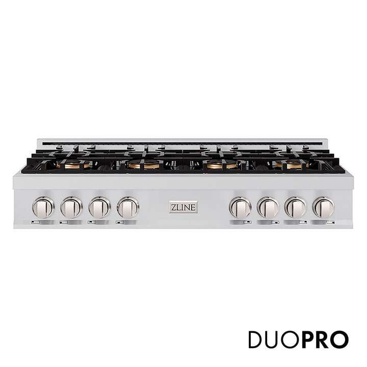 ZLINE 48 in. Classic Gas Rangetop with 8 Burner DuoPro™ Cooktop in Stainless Steel, Open Box-Excellent Condition