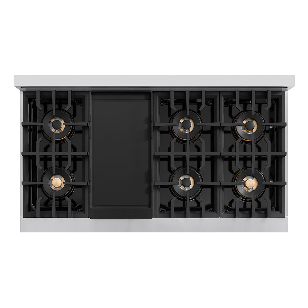ZLINE 48 in. Classic Gas Rangetop with 8 Burner DuoPro™ Cooktop in Stainless Steel (PCRT48)