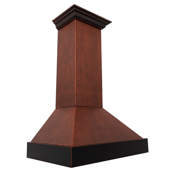 ZLINE 30 in. Hand-Hammered Copper Finish Wall Range Hood, 655-HBXXX-30