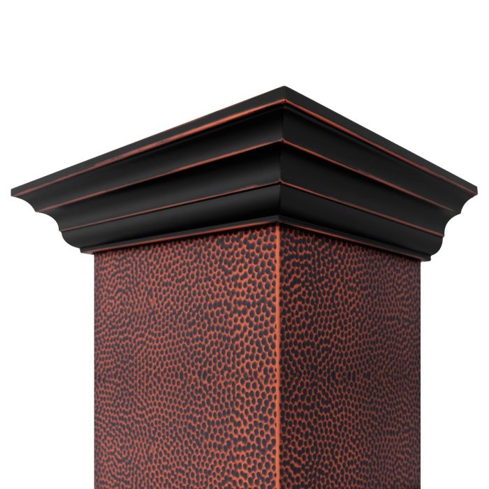 ZLINE 36 in. Hand-Hammered Copper Finish Wall Range Hood, 655-HBXXX-36