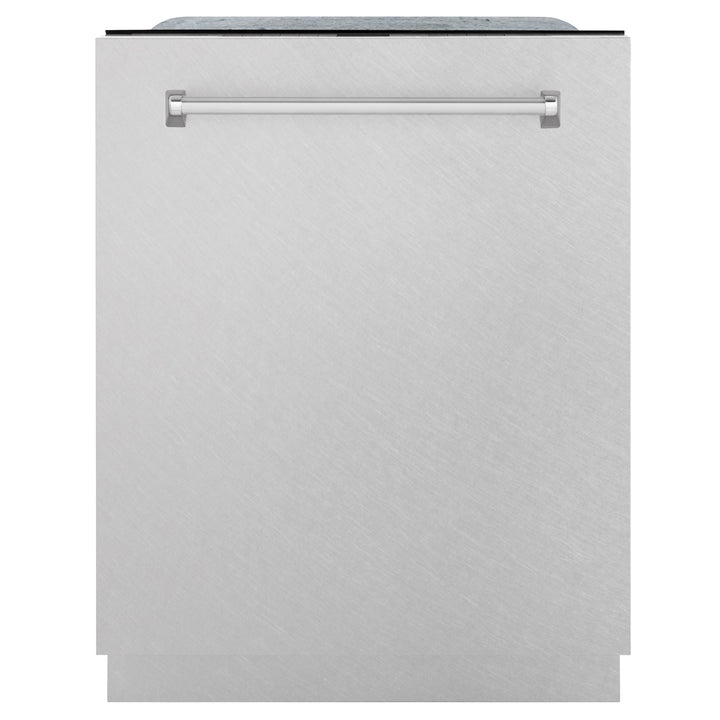 ZLINE 24 In. Monument Series 3rd Rack Top Touch Control Dishwasher in DuraSnow® Stainless Steel, 45dBa, DWMT-SN-24