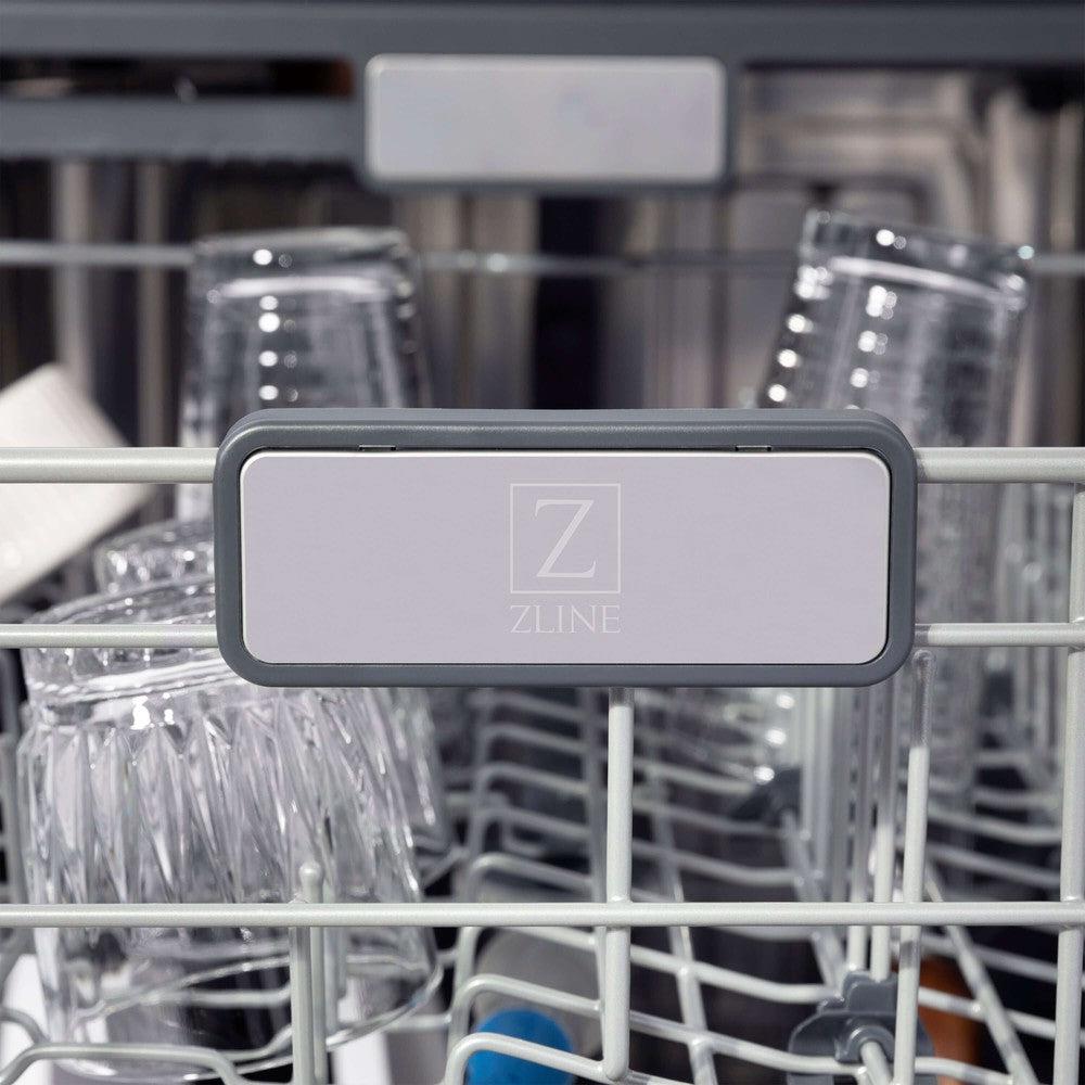 ZLINE Autograph Edition 30 in. Kitchen Package with Stainless Steel Dual Fuel Range, Range Hood, Dishwasher, and Refrigerator with External Water Dispenser with Champagne Bronze Accents (4AKPR-RARHDWM30-CB)