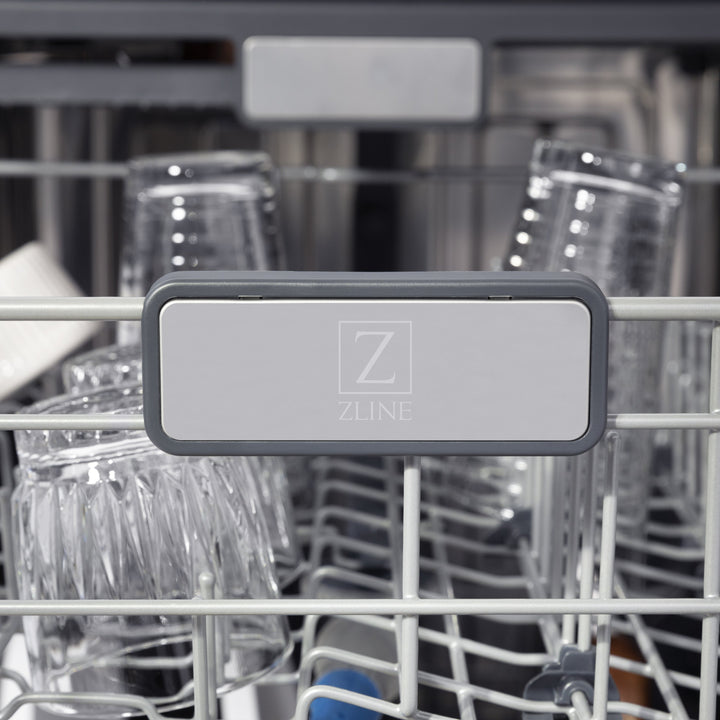 ZLINE 24 In. Monument Series 3rd Rack Top Touch Control Dishwasher in Red Gloss, 45dBa, DWMT-RG-24