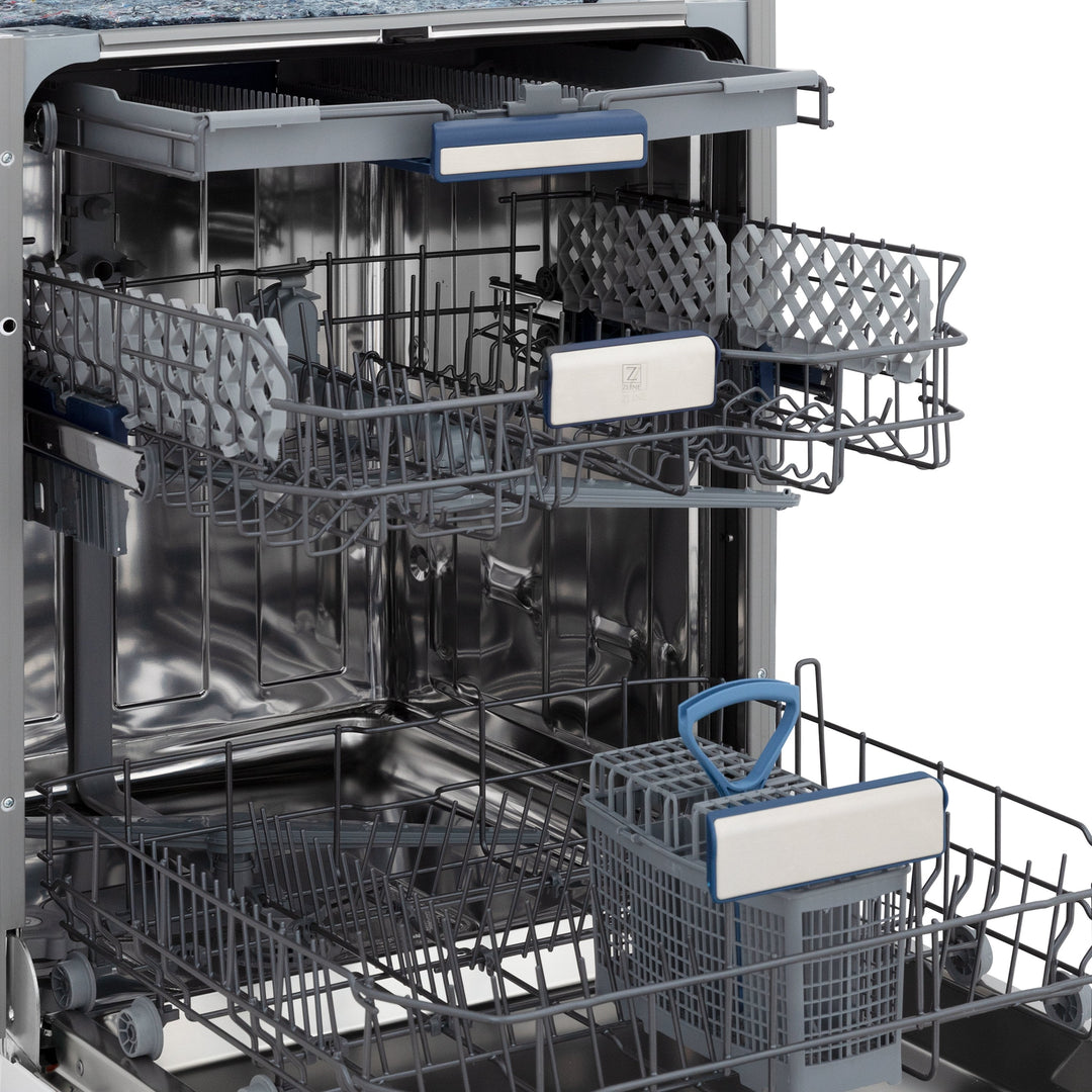 ZLINE 24 in. Top Control Tall Dishwasher in Stainless Steel with 3rd Rack, DWV-304-24