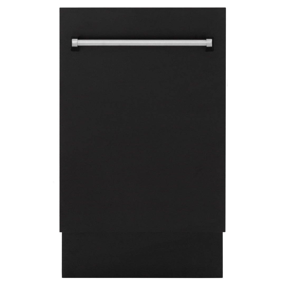 ZLINE 18 in. Top Control Tall Dishwasher in Matte Black with 3rd Rack, DWV-BLM-18