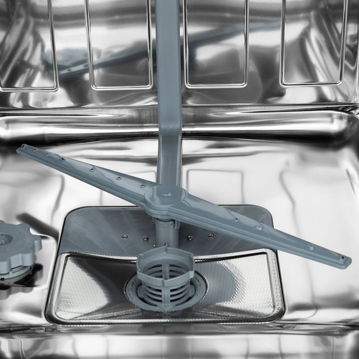 ZLINE 24" Tallac Series 3rd Rack Tall Tub Dishwasher in Black Stainless Steel with Stainless Steel Tub, 51dBa
