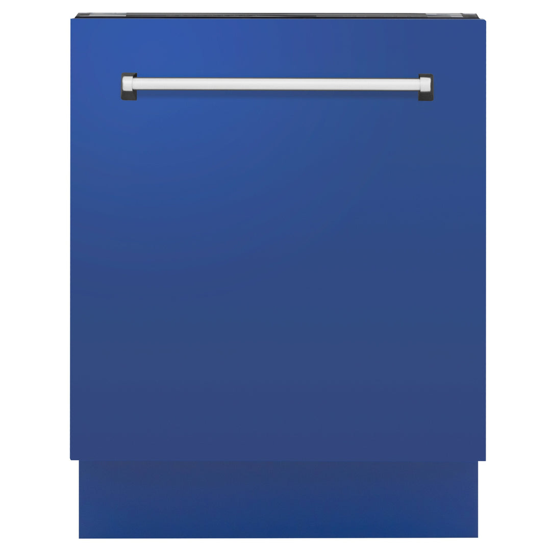 ZLINE 24 in. Top Control Tall Dishwasher in Blue Matte with 3rd Rack, DWV-BM-24