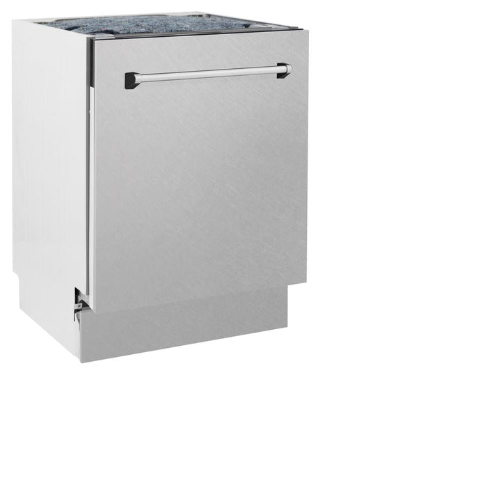 ZLINE 48 in. Kitchen Package with Satin Stainless Dual Fuel Range, Ducted Vent Range Hood and Tall Tub Dishwasher (3KP-RASRH48-DWV)