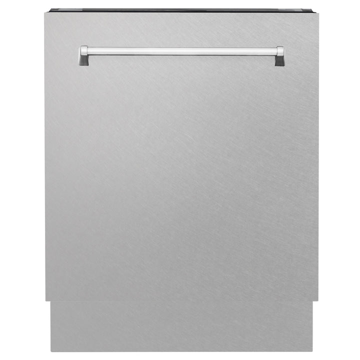 ZLINE 36 in. Kitchen Appliance Package with DuraSnow® Stainless Dual Fuel Range, Ducted Vent Range Hood and Tall Tub Dishwasher, 3KP-RASRH36-DWV