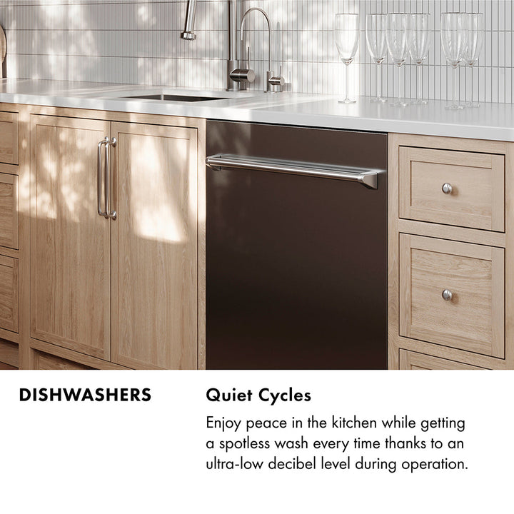 ZLINE 24 in. Tallac Series 3rd Rack Tall Tub Dishwasher with Stainless Steel Tub, 51dBa, Open Box-Excellent Condition