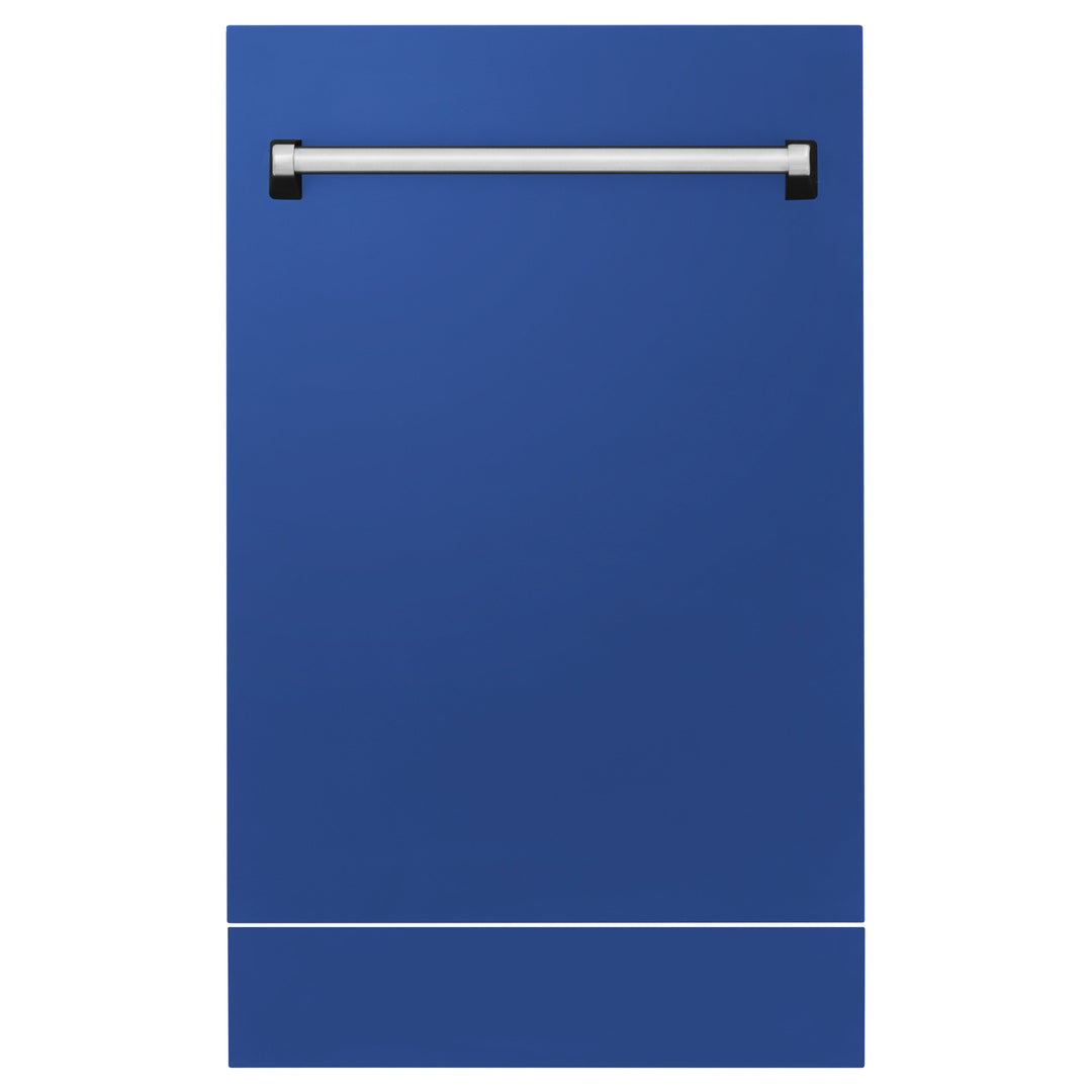 ZLINE 18 in. Tallac Series 3rd Rack Top Control Built-In Dishwasher in Blue Matte with Stainless Steel Tub, 51dBa (DWV-BM-18)