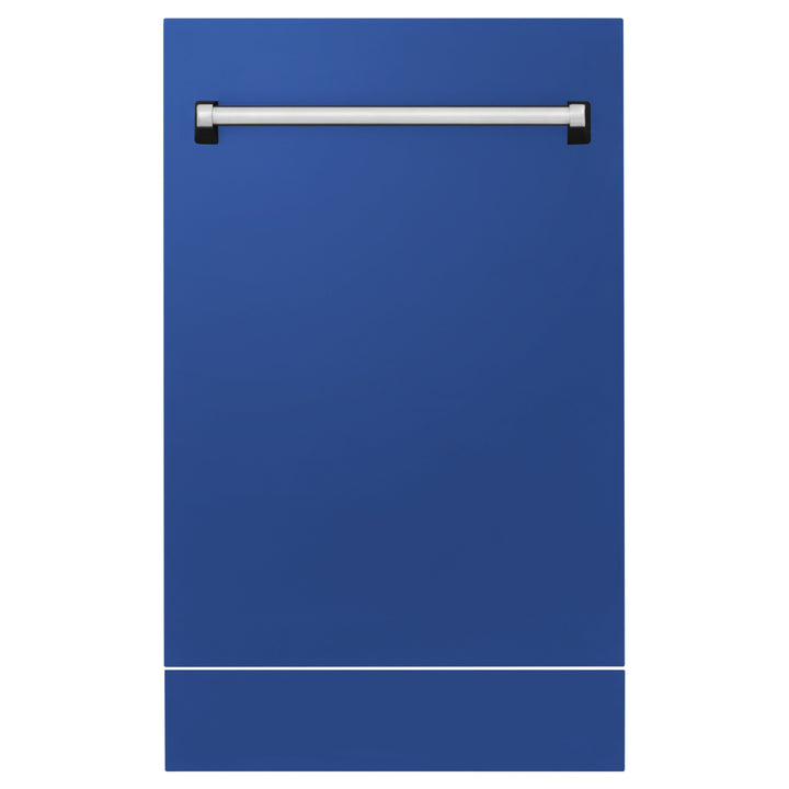 ZLINE 18 in. Tallac Series 3rd Rack Top Control Built-In Dishwasher in Blue Matte with Stainless Steel Tub, 51dBa (DWV-BM-18)