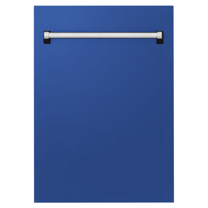 ZLINE 18 in. Tallac Series 3rd Rack Top Control Built-In Dishwasher in Blue Matte with Stainless Steel Tub, 51dBa (DWV-BM-18)