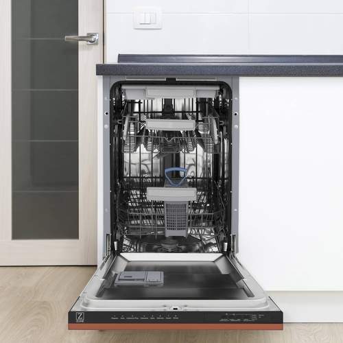 ZLINE 18" Compact Top Control Dishwasher in Custom Panel Ready Copper