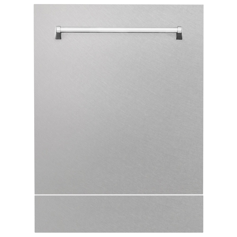 ZLINE 48 in. Kitchen Package with Satin Stainless Dual Fuel Range, Ducted Vent Range Hood and Tall Tub Dishwasher (3KP-RASRH48-DWV)