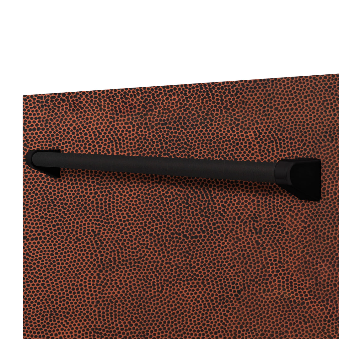 ZLINE 24" Monument Dishwasher Panel in Hand Hammered Copper with Traditional Handle (DPMT-HH-24)