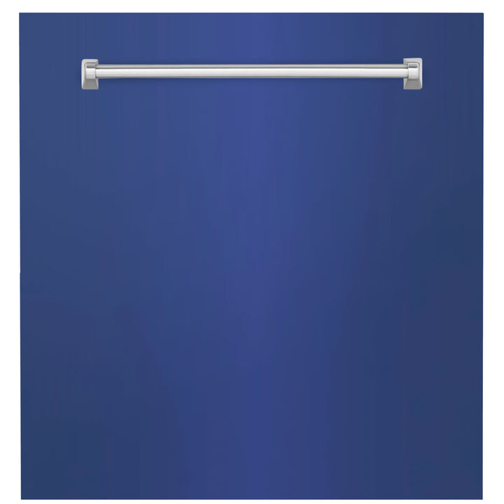 ZLINE 24" Monument Dishwasher Panel in Blue Matte with Traditional Handle (DPMT-BM-24)