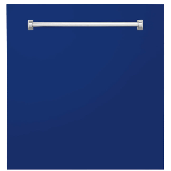 ZLINE 24" Monument Dishwasher Panel in Blue Gloss with Traditional Handle (DPMT-BG-24)