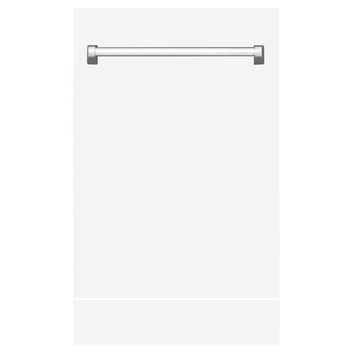 ZLINE 18" Tallac Dishwasher Panel in White Matte with Traditional Handle (DPV-WM-18)