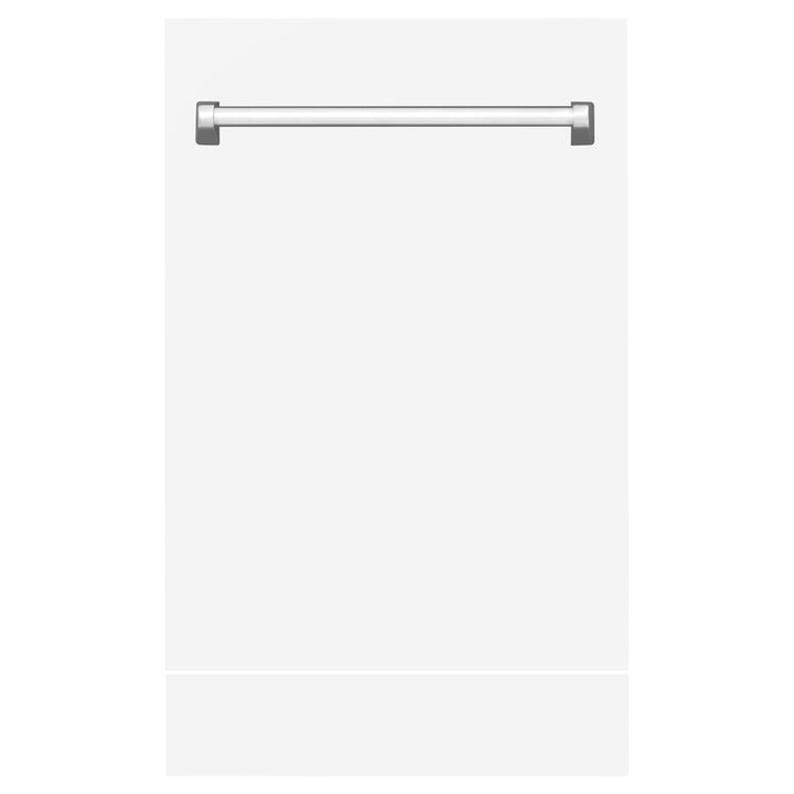 ZLINE 18" Tallac Dishwasher Panel in White Matte with Traditional Handle (DPV-WM-18)