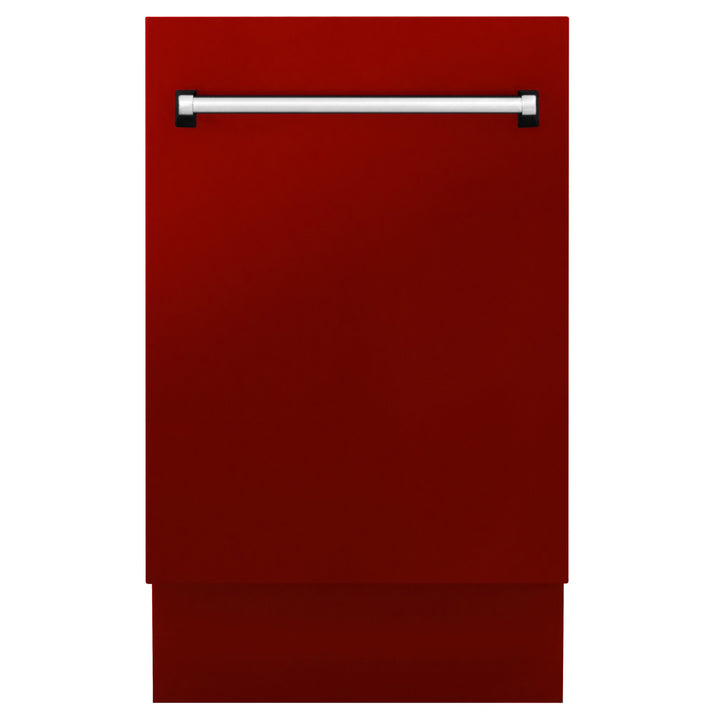 ZLINE 18 in. Top Control Tall Dishwasher in Red Gloss with 3rd Rack, DWV-RG-18