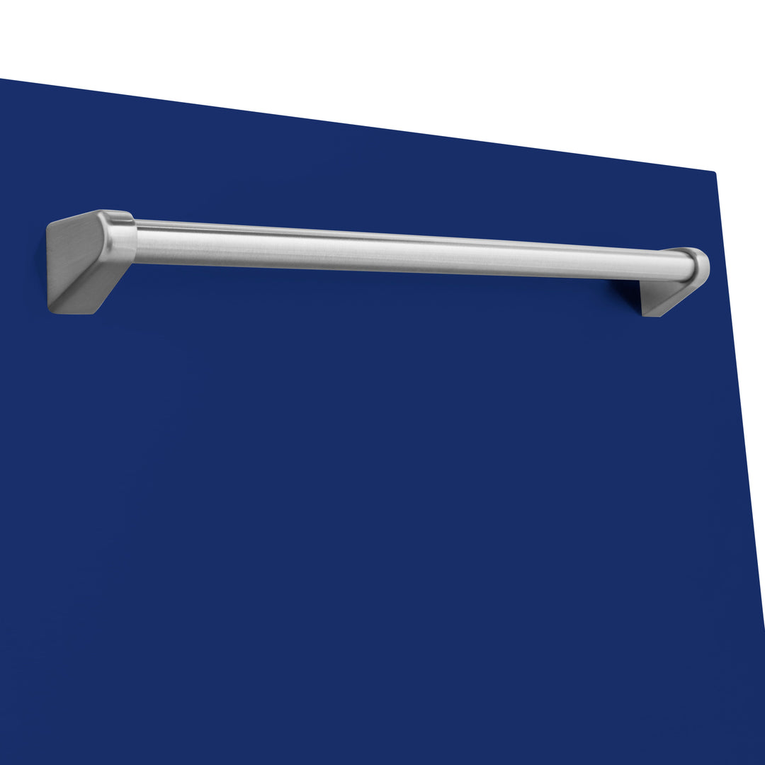 ZLINE 24" Monument Dishwasher Panel in Blue Gloss with Traditional Handle (DPMT-BG-24)