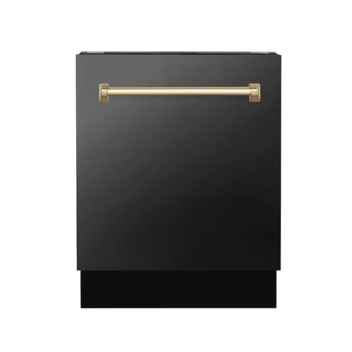ZLINE Autograph Edition 24" Tallac Series 3rd Rack Black Stainless Steel Built-In Tall Tub Dishwasher