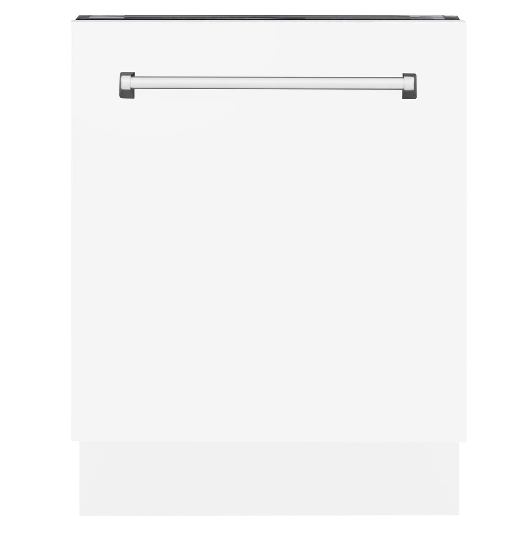 ZLINE 24 in. Top Control Tall Dishwasher in White Matte with 3rd Rack, DWV-WM-24