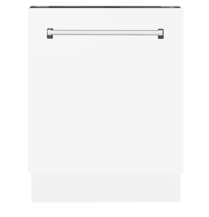 ZLINE 24 in. Top Control Tall Dishwasher in White Matte with 3rd Rack, DWV-WM-24