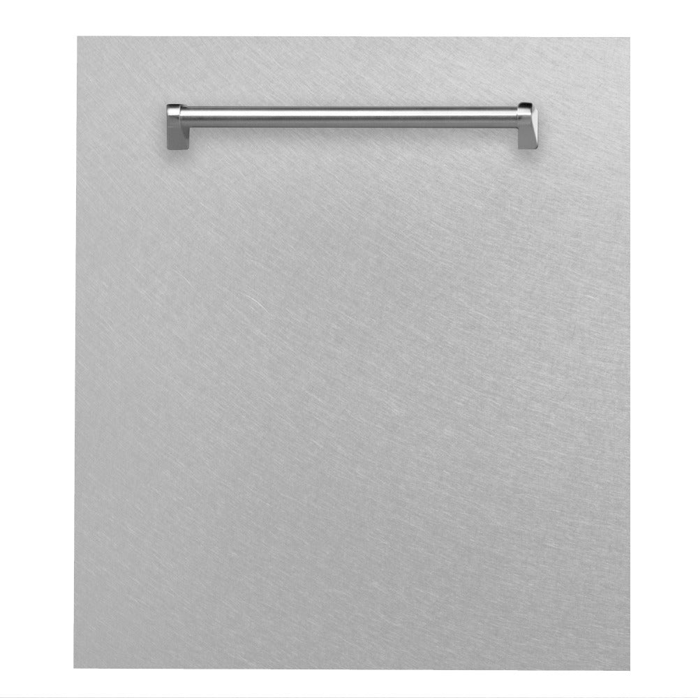 ZLINE 36 in. Kitchen Package with Satin Stainless Dual Fuel Range, Ducted Vent Range Hood and Dishwasher (3KP-RASRH36-DW)