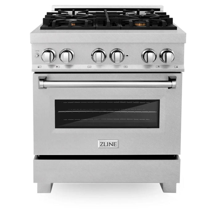 ZLINE Legacy Dual Fuel Range Satin Stainless with Brass Burners – 30", 36", &amp; 48"