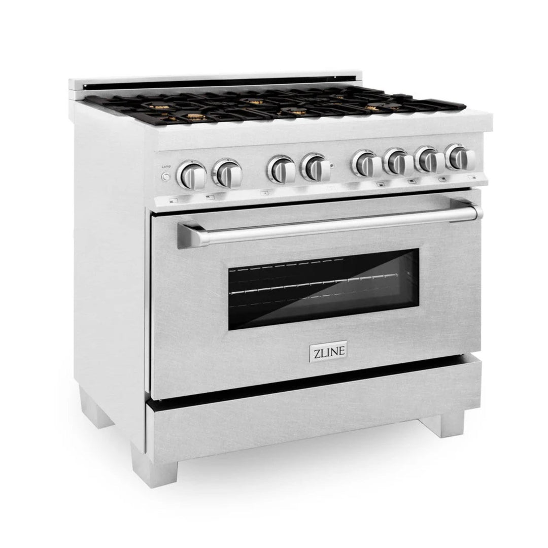 ZLINE Legacy Dual Fuel Ranges in Satin Stainless Steel with Brass Burners &amp; Griddle – 30", 36", &amp; 48"