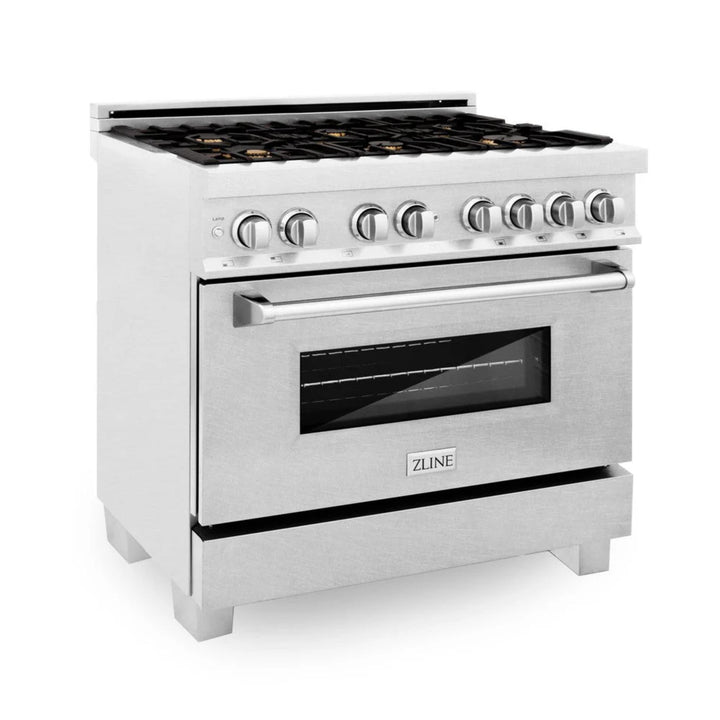 ZLINE Legacy Dual Fuel Ranges in Satin Stainless Steel with Brass Burners &amp; Griddle – 30", 36", &amp; 48"
