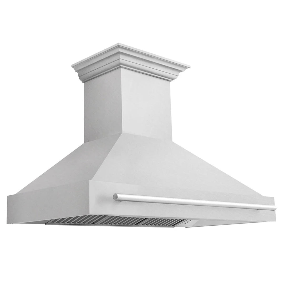 ZLINE 48" Wall Mount Range Hood with Satin Stainless Steel and Colored Shell